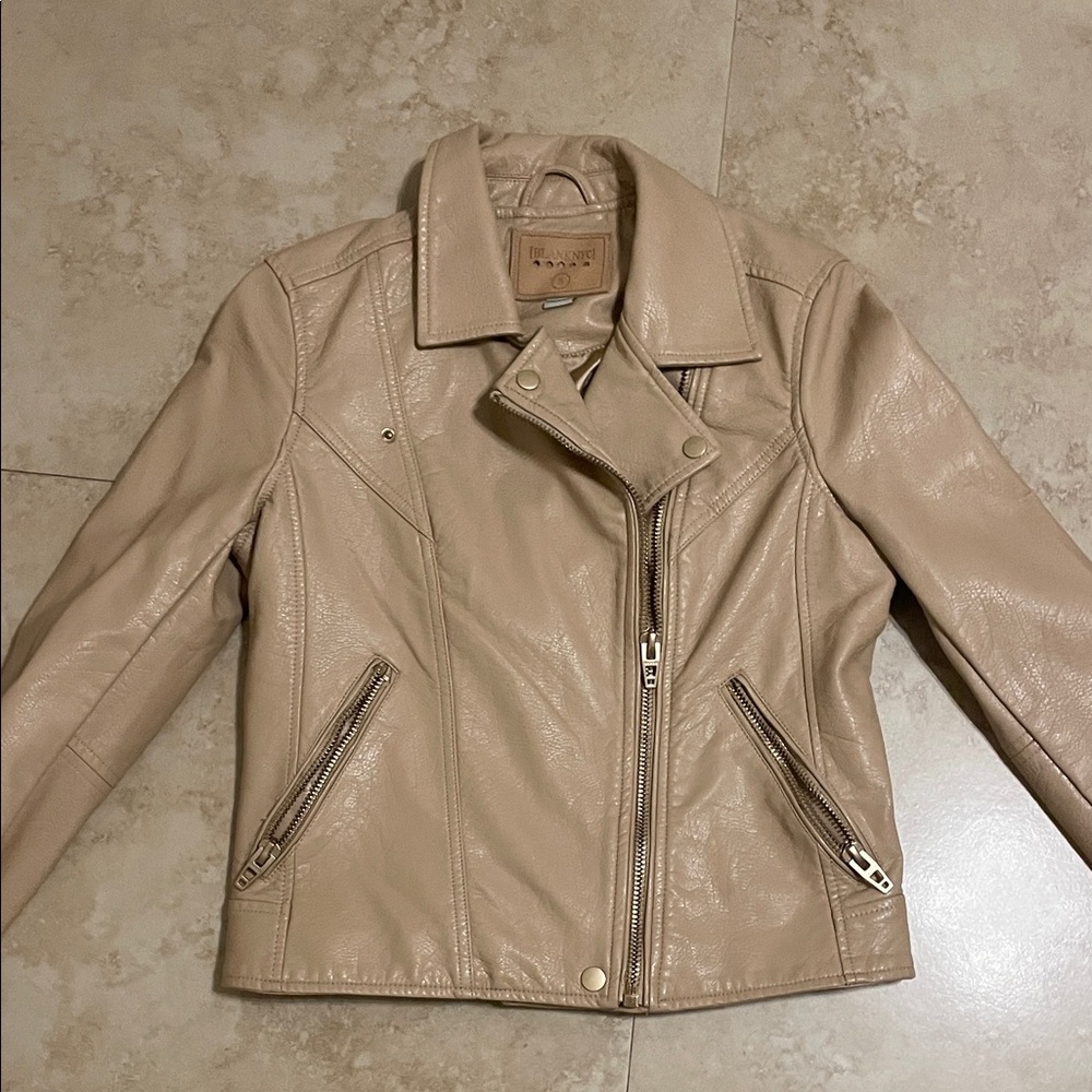 Blank NYC Beige Leather Jacket - Picture 2 of 11